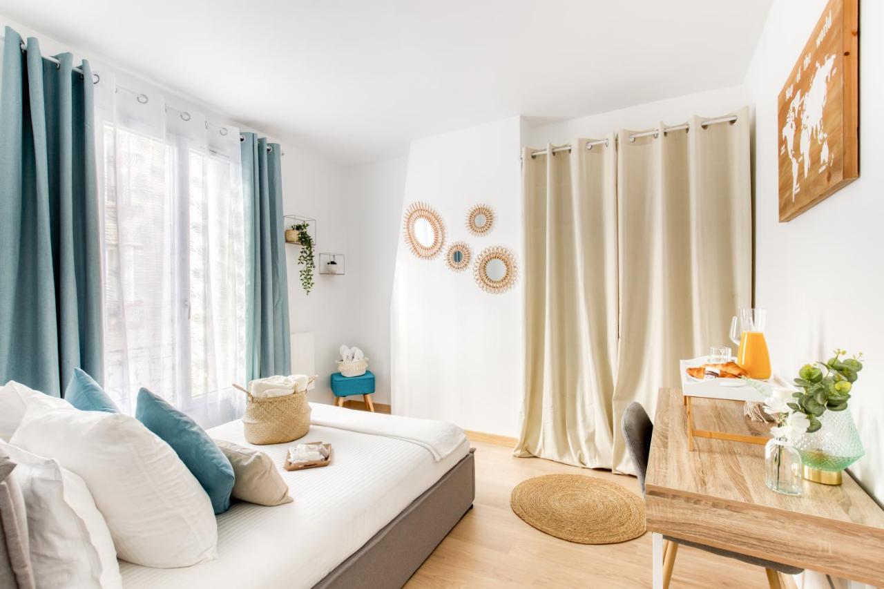 Ferienwohnung Grand Line - Parking- Métro 5 - Easy Check-in - Netflix - Disney Plus Pantin Exterior foto
